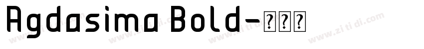 Agdasima Bold字体转换